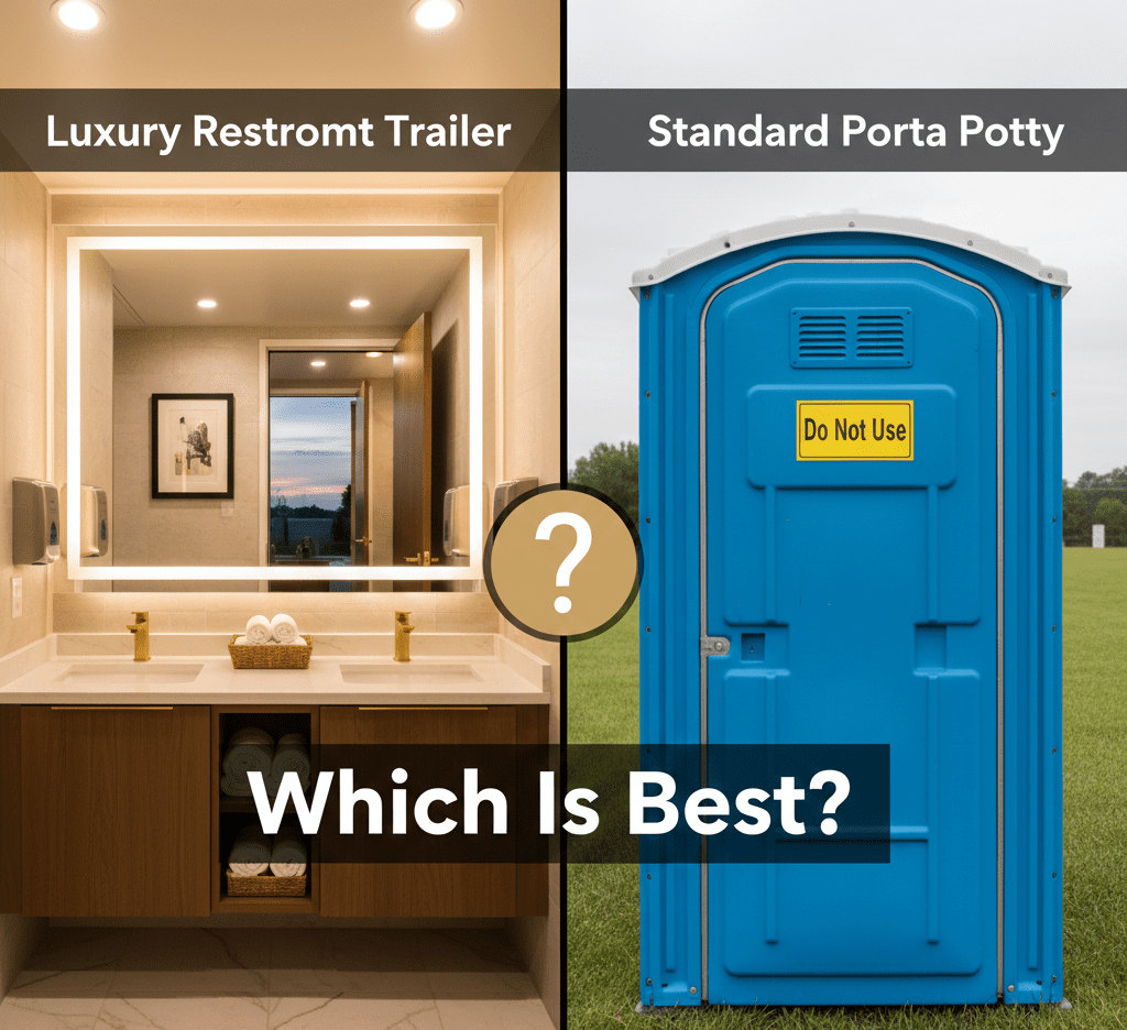 Luxury Restroom Trailer vs Porta Potty Which Is Best