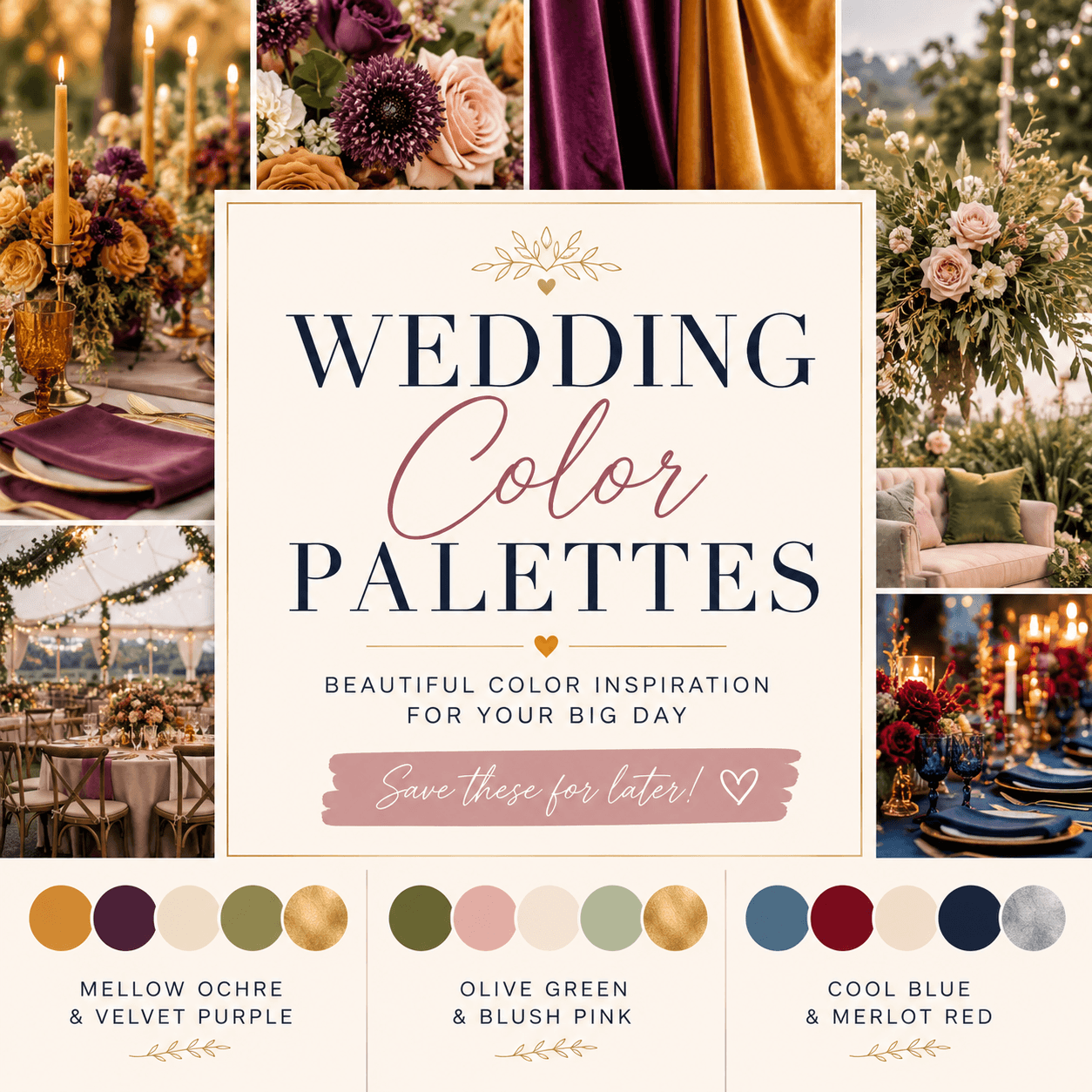 Wedding Color Palettes for all types of events